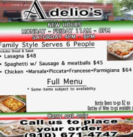 Adelio's menu