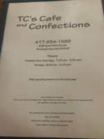 T C's Cafe Confections In Mounta food