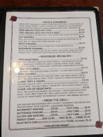 Woodrose Cafe menu