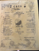 2 Cats Bar Harbor Restaurant menu