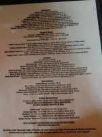 Black Bear Inn menu