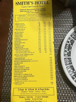 Smiths menu