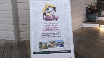 Salty Dog Ice Cream And Marina Eats outside