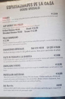 Mr. Juan's Mexican menu