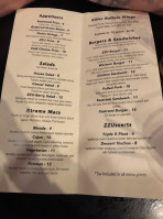 Zzu menu