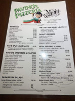 Pavino's Italian Bistro And Pizzeria menu