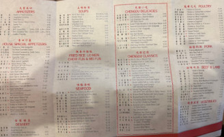 Szechuan House menu