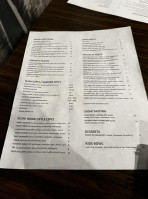 Willmore Wine menu