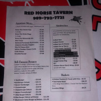 Red Horse menu