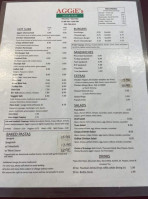 Aggie's Steak & Subs menu