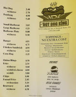 Gus's Hot Dog King menu