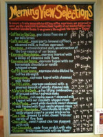 Morning View Coffee House menu