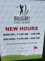 Mulligan's menu