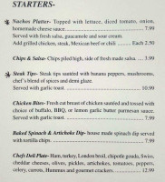 Chef Carl's Roadhouse menu