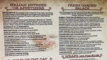 Romano's Family Diner menu