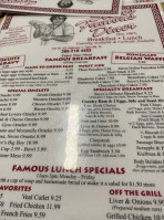 Steves Famous Diner menu