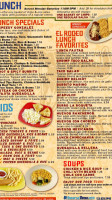 El Rodeo Mexican menu