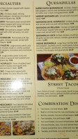 La Chatina Mexican menu