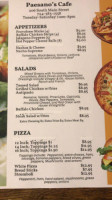 Paesano menu