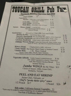 Toucan Grill & Fresh Bar menu