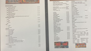 Gran Rodeo menu