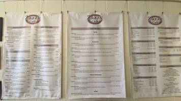 Zazzy Cafe menu