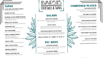 Bar515 menu