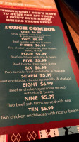 Monterrey Mexican Grill menu