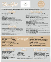 Ballesteri's Coffee House menu