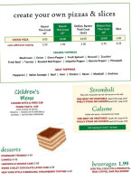 Rino's Italian Grill Pizza menu