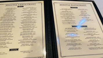 Segovia menu