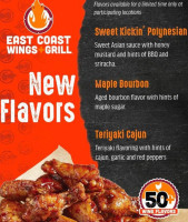 East Coast Wings menu