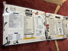 Joe's Again menu