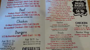 Beggars Pizza menu