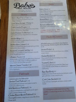 Babe's Grill House menu