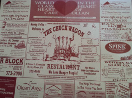 The Chuck Wagon menu