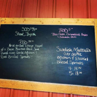 The Shed menu