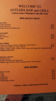 Antler's Grill menu