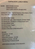 Tarpackers menu