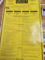 Louies Texas Red Hots menu