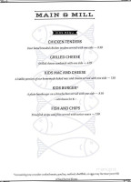 Main And Mill Oyster And Tavern menu