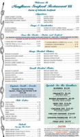 Mayflower Seafood menu