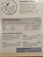 Muddy Buck Coffee House menu