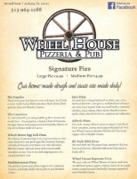 Wheel House Pizzeria Pub menu