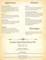 Wheel House Pizzeria Pub menu