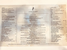 Juneberry Table menu