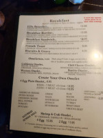 Big Ed's Alley Inn menu