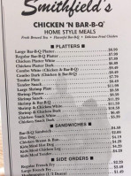 Smithfield 's Chicken 'n -b-q menu