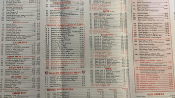 Great Wall menu