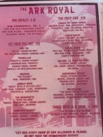 The Ark Royal Tiki menu